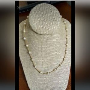 Pearl and gold necklace